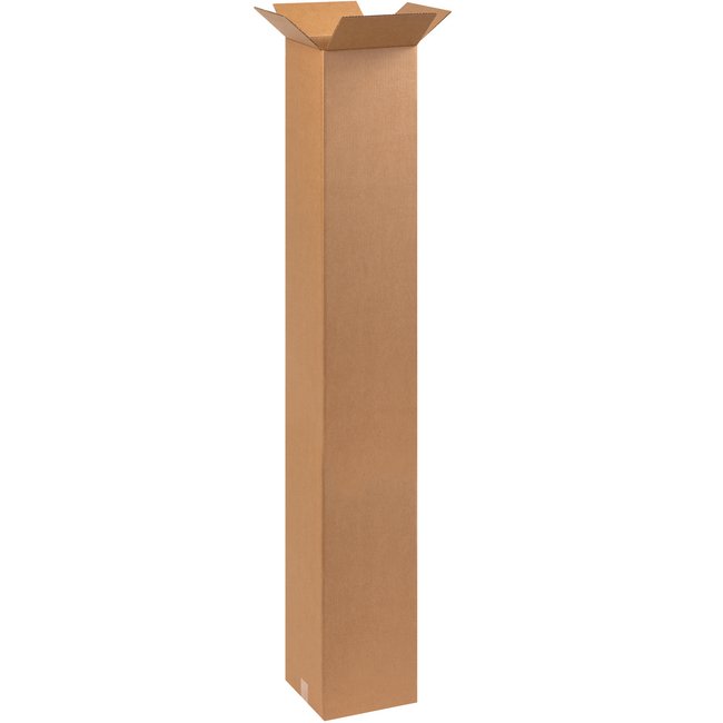 10x10x60 Tall Kraft Corrugated Box, Bundle of 15 - Image 1