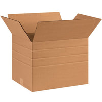 Multi-Depth Corrugated Box - 16x12x12 inches, ECT-32 Kraft, Pack of 25