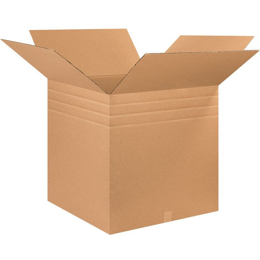 26x26x26 Multi-Depth Corrugated Box - ECT-32 Kraft, Pack of 10 - Image 1