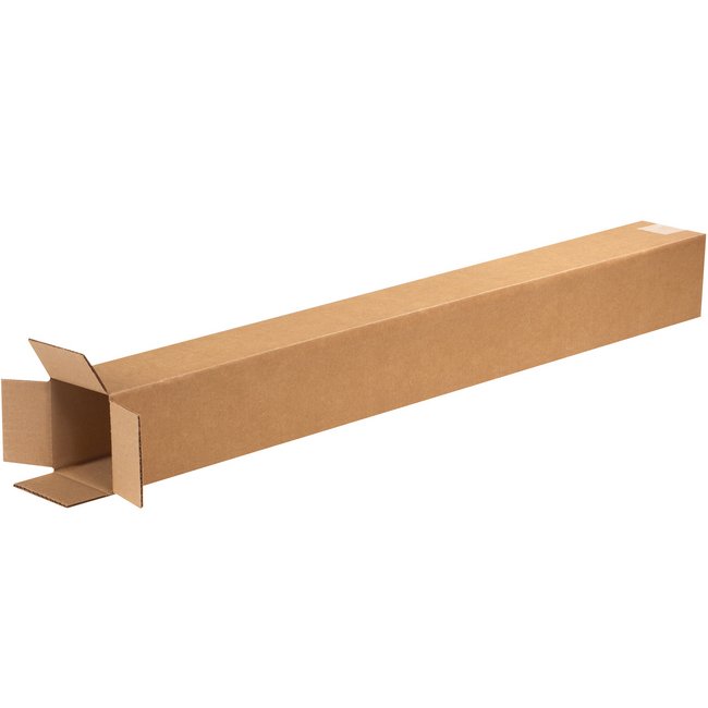Alpha Packaging, Inc. 4x4x36 Tall Corrugated Box - Image 1