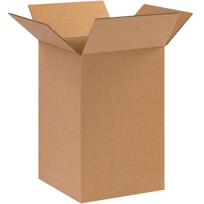 Alpha Packaging, Inc. ECT-32 Kraft Corrugated Box - 10x10x15 Inches - Image 1