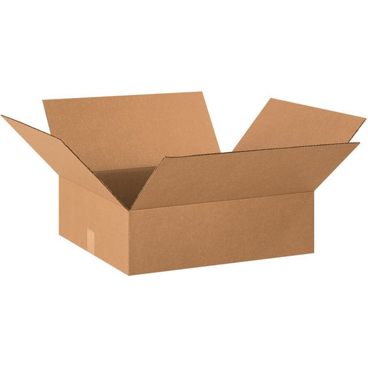 20x18x4 Flat Corrugated Box - Pack of 25, Kraft ECT-32 - Image 1