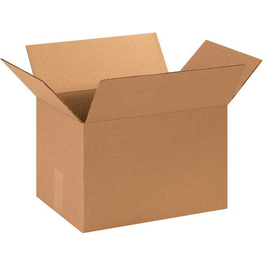 Alpha 13-3/4x10-1/4x9-1/8 ECT-32 Kraft Corrugated Box Bundle of 25 - Image 1