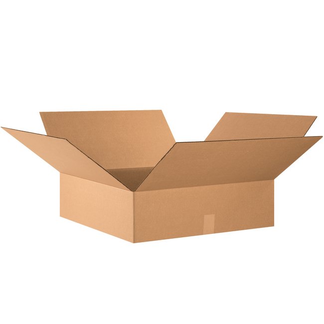 24x24x7 Flat Corrugated Box - ECT-32 Kraft (Bundle of 10) - Image 1