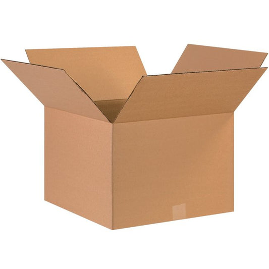 Alpha Packaging 17x17x12 ECT-32 Kraft Corrugated Box Bundle (25 Pack) - Image 1
