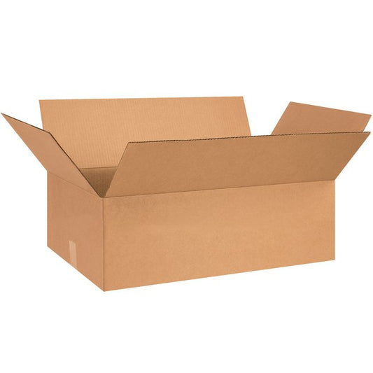 Alpha Kraft Flat Corrugated Box - 28x18x8 in - Image 1