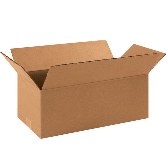 16x8x6 Long Corrugated Box, ECT-32 Kraft, Pack of 25 - Image 1