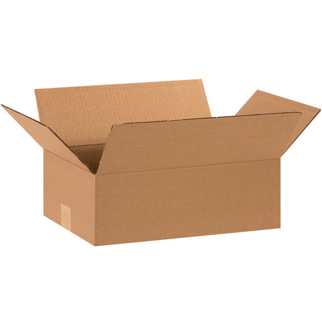 15x10x5 Flat Corrugated Box - ECT-32 Kraft, Bundle of 25 - Image 1