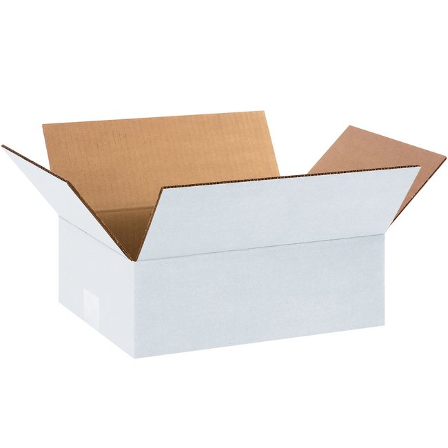 12x9x4 White ECT-32 Corrugated Box (25-Pack) - Image 1