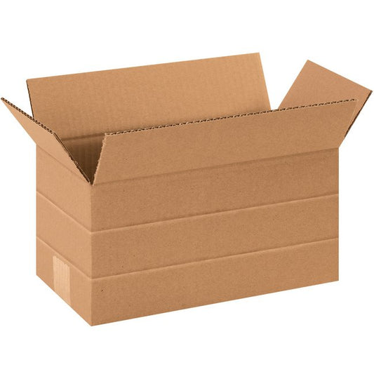 Multi-Depth Corrugated Box - 12x6x6 in, ECT-32 Kraft, Pack of 25 - Image 1