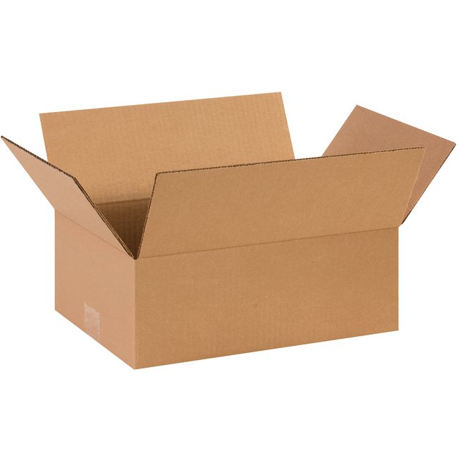 14x10x5 Flat Corrugated Box - ECT-32 Kraft (Bundle of 25) - Image 1