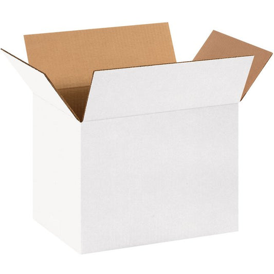 14x10x10 White ECT-32 Corrugated Box Bundle (25-Pack) - Image 1