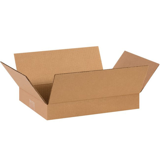 14x10x2 Flat Corrugated Box, ECT-32 Kraft, Bundle of 25 - Image 1