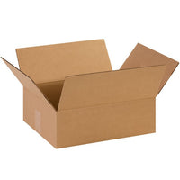 14x11x4.5 Flat Corrugated Box - ECT-32 Kraft, Bundle of 25