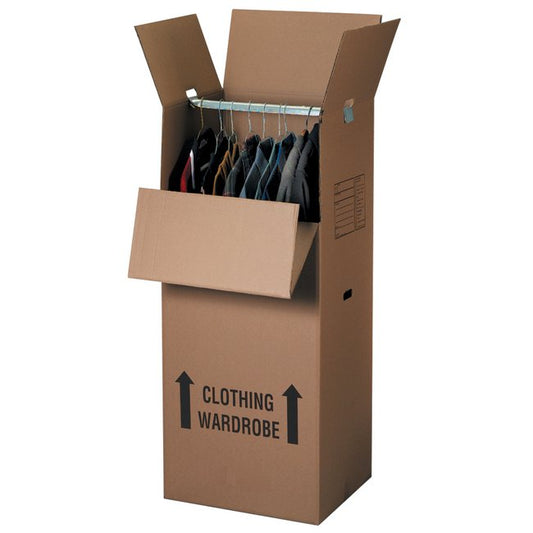 20x20x45 Wardrobe Box - ECT-48 Double Wall Corrugated - Image 1