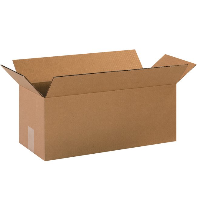 Alpha Packaging ECT-32 Kraft Corrugated Long Box, 20x8x8 in - Image 1