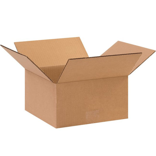 11x11x5 Kraft Flat Corrugated Box Bundle (25 Pack) - Image 1