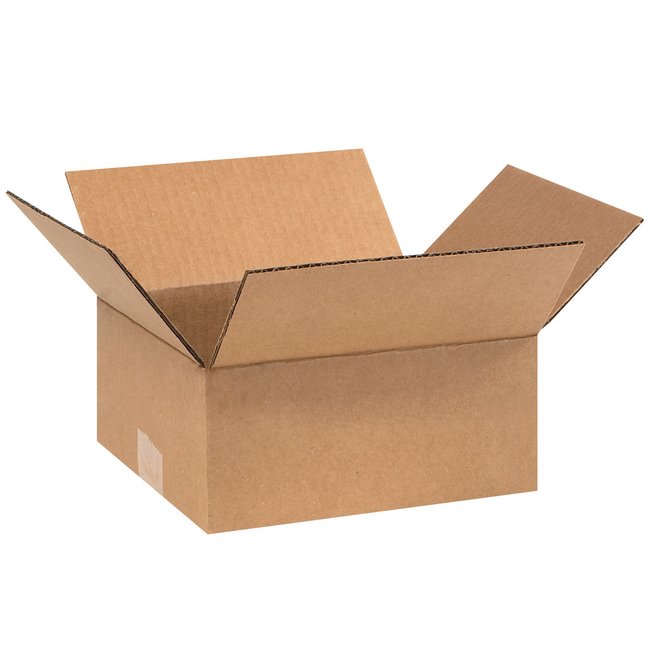 Alpha Packaging 9x8x4 Kraft Corrugated Box Bundle (25 Pack) - Image 1