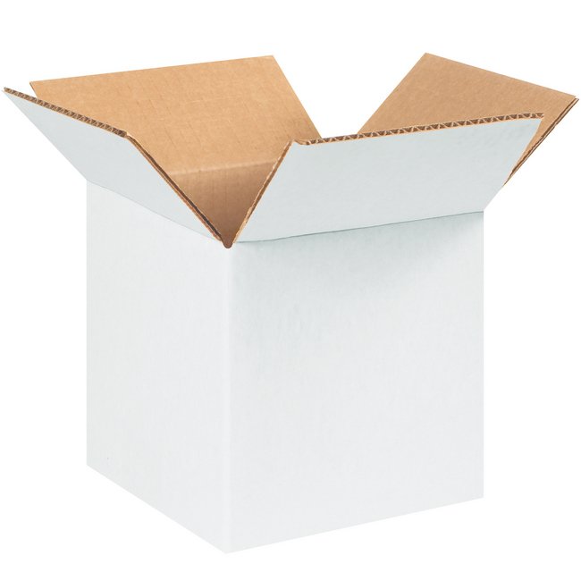 6x6x6 Inch Corrugated Box - Bundle of 25 Boxes - White - Image 1