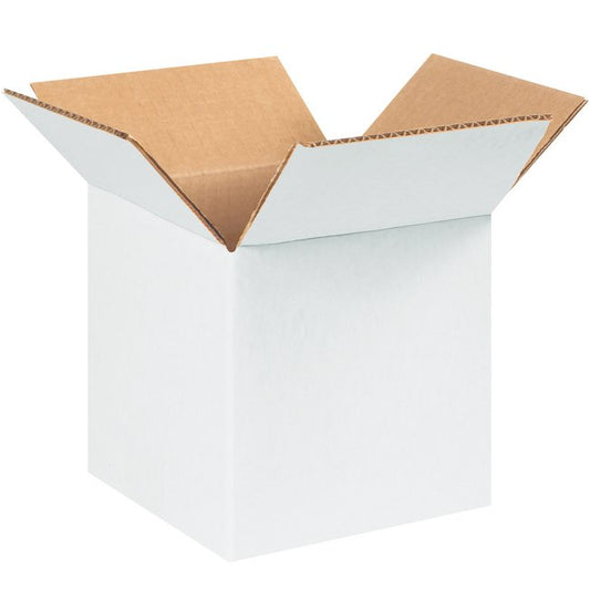 6x6x6 Inch Corrugated Box - Bundle of 25 Boxes - White - Image 1
