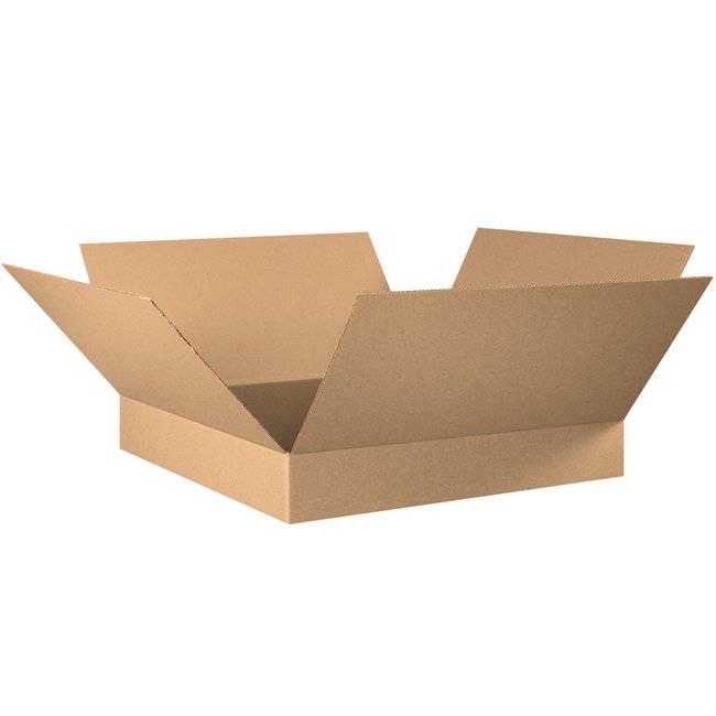30x30x6 Flat Corrugated Box - Kraft ECT-32 - Bundle of 15 - Image 1