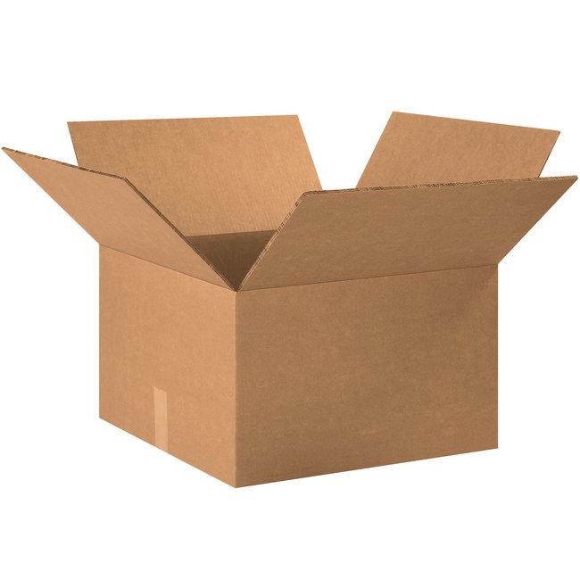 20x20x12 Double Wall Corrugated Box - ECT-48 Kraft, Bundle of 10 - Image 1