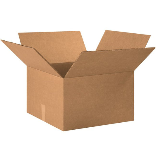 20x20x12 Double Wall Corrugated Box - ECT-48 Kraft, Bundle of 10 - Image 1