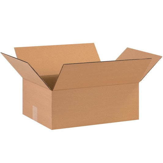 Alpha Packaging, Inc. 16x12x6 Flat Corrugated Box - 25 Bundle - Image 1