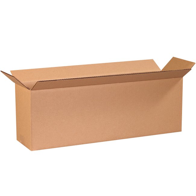 24x6x8 Long Corrugated Box, ECT-32 Kraft, Bundle of 25 - Image 1