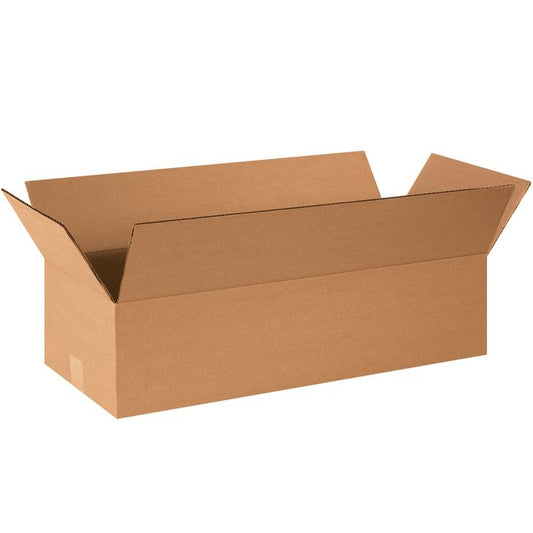 24x10x6 Kraft Flat Corrugated Box - Bundle of 25 - Image 1