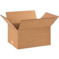 Multi-Depth 12x9x6 Corrugated Box Bundle (25-Pack) - ECT-32 Kraft