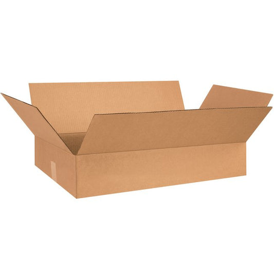 26x17x5 Flat Corrugated Box, ECT-32 Kraft, Bundle of 25 - Image 1