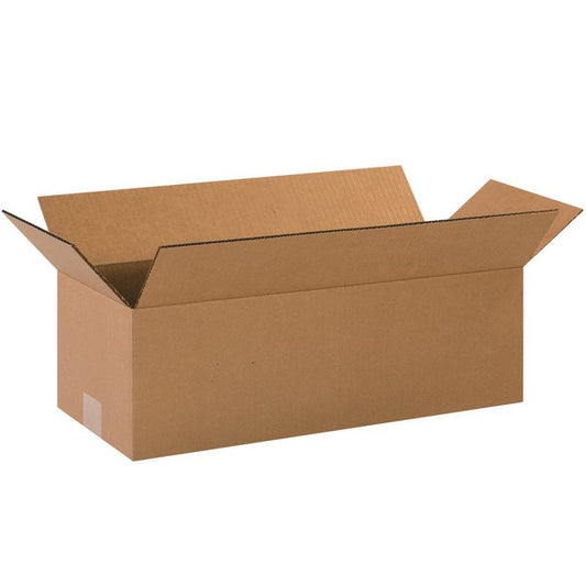 20x8x6 Long Corrugated Box - ECT-32 Kraft Bundle (25 Pack) - Image 1