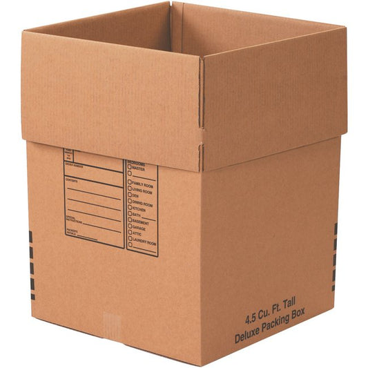 Deluxe 18x18x24 Corrugated Packing Box Bundle, ECT-32 Kraft - Image 1