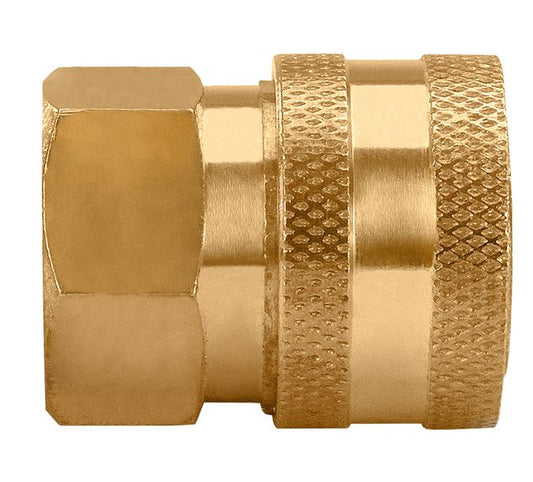 Seal Fast Brass Power Wash Quick Connect Socket - 1.48in Length, 1/4in Body - Image 1
