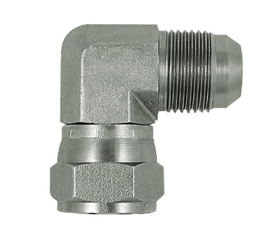 Carbon Steel 90° JIC Male x Swivel Female Elbow, 5/8" T1 (UNF) & 5/8" T2 (UNF) - Image 1