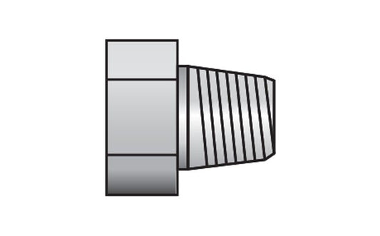 1/8" T1 Carbon Steel Male Hex Head Plug - NPTF Pipe Adapter - Image 1