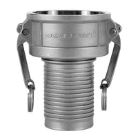 316 Stainless Steel Type CR Female Coupler x Shank Reducing C Cam and Groove Coupling, 4 x 3 in