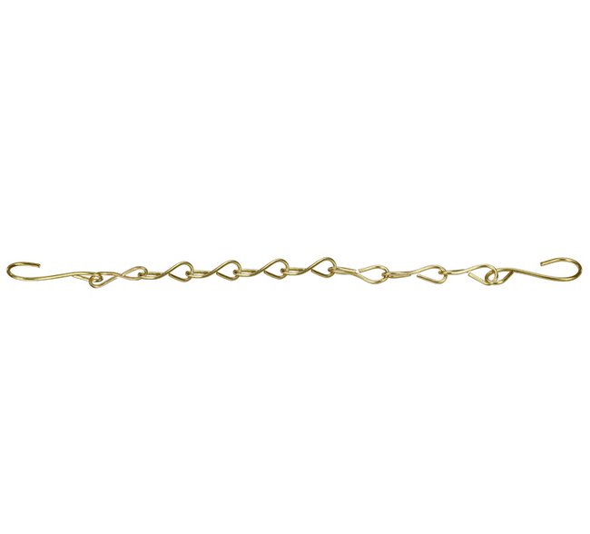 6 Inch Brass Security Chain with S Hooks - Image 1