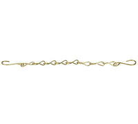 6 Inch Brass Security Chain with S Hooks