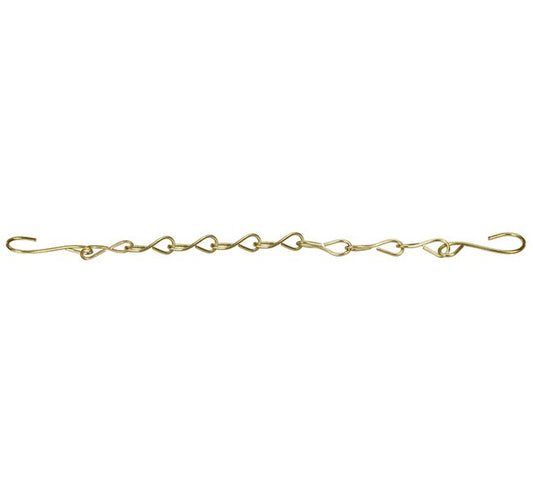 6 Inch Brass Security Chain with S Hooks - Image 1