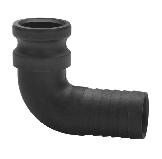 1 1/2" Polypropylene Type E 90° Elbow Cam & Groove Coupling - Image 1