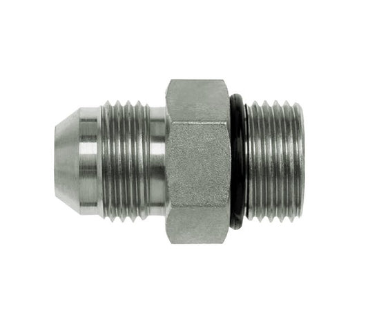 Carbon Steel JIC Male x Short Male Adapter Fitting - Series 6400 - Image 1