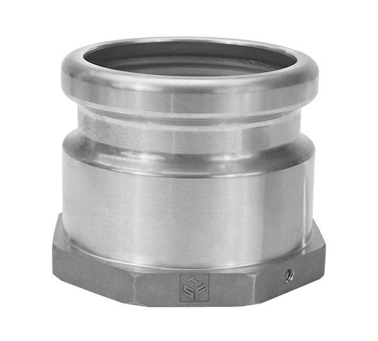 Seal Fast 4 x 4 Inch Aluminum Top Seal Dual Point Fill Adapter Fittings - Image 1