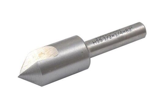 Precise High Speed Steel Countersink - 1/2 in Single Flute 82° Angle - Image 1