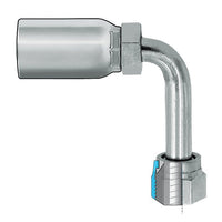 JIC 37&#176; Female Swivel Coupling - Long Drop, Plated Steel Shell