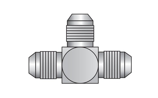 Carbon Steel JIC Male Union Adapter - 1/4in T1 T2 T3 (UNF), Series 2603 - Image 1