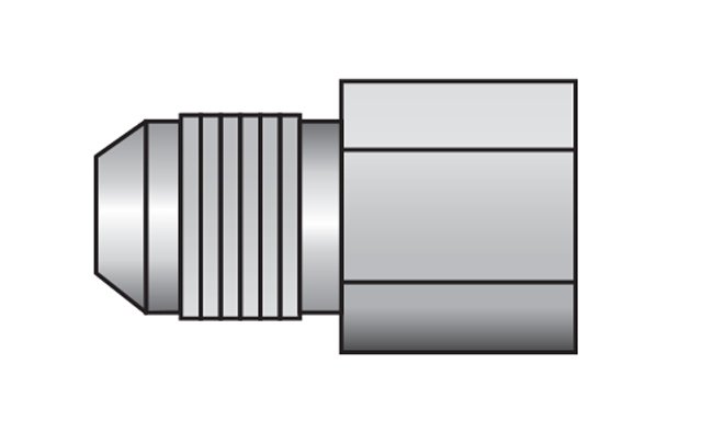 Carbon Steel JIC Male x NPTF Female Adapter Fitting - Image 1