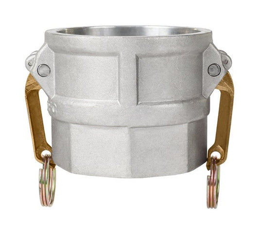3" Aluminum Type D Female Coupler x Female NPT Cam and Groove Coupling - Image 1