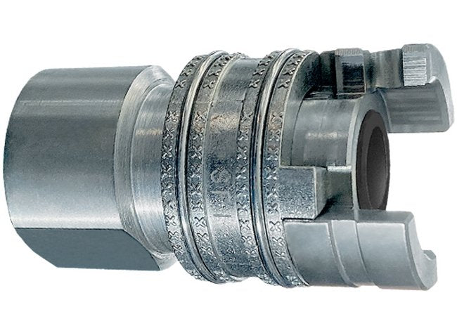 Twin Lock Female Threaded Couplers, 1/2 in Zinc Plated Iron - Image 1